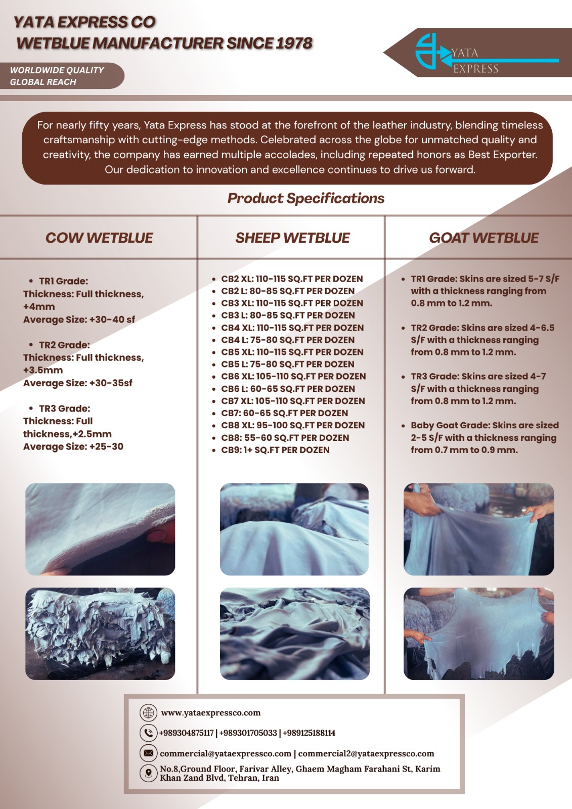 Sheep Wet Blue, production, sale, purchase price, export